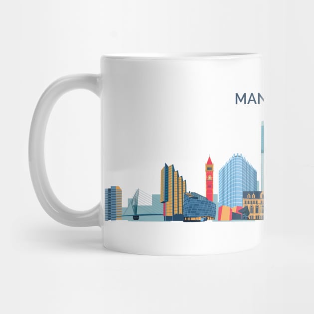 Manchester City Skyline by madeinchorley